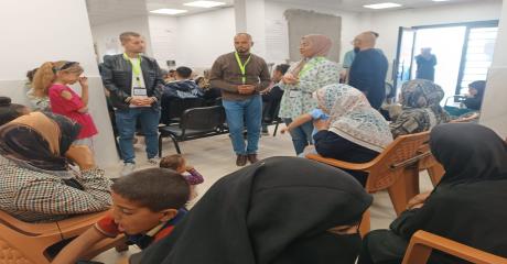 The International Commission Hashd organized a workshop discussing humanitarian challenges and child protection in Rafah City.